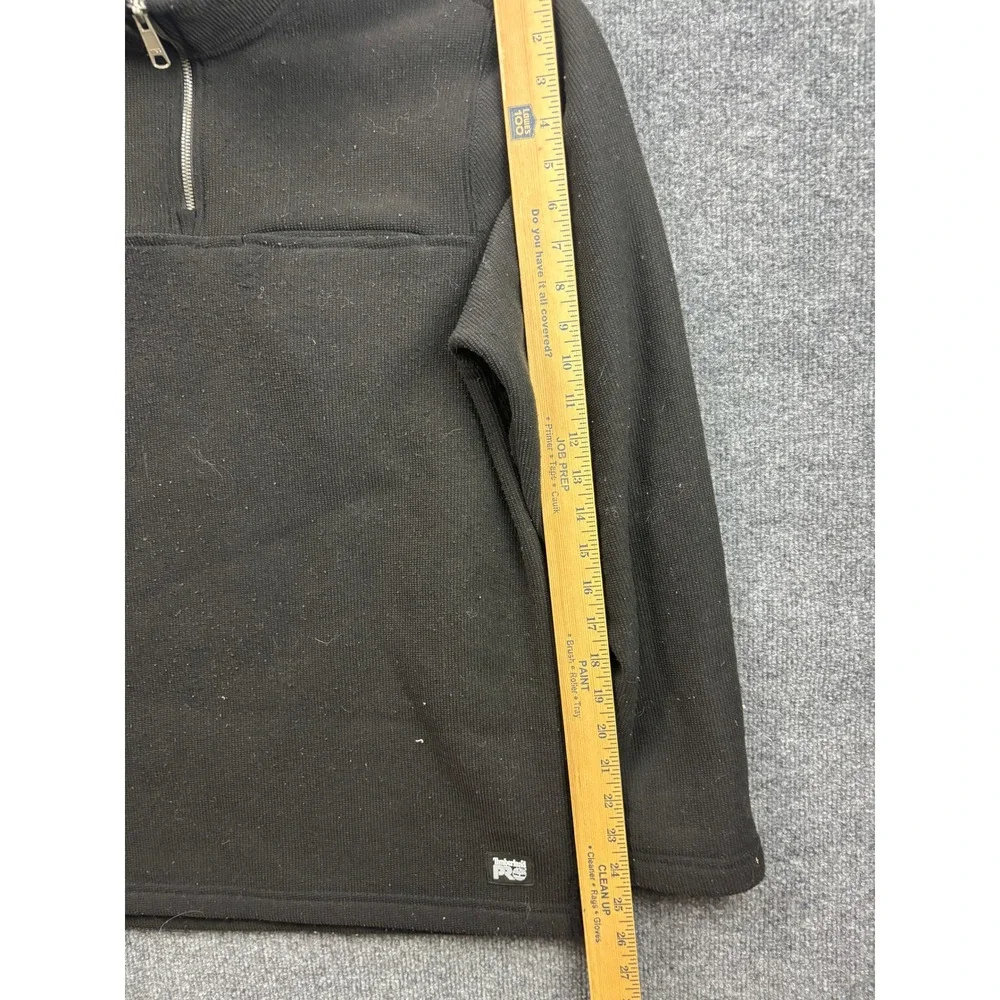 Timberland PRO Quarter Zip Pullover Mens Small Black Fleece Lined TB0A1144